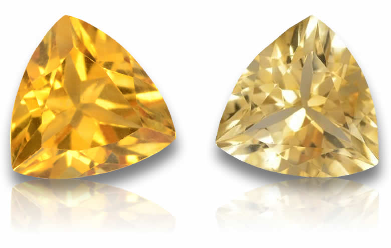 Loose Trillion Cut Citrine Gemstones for Jewelry