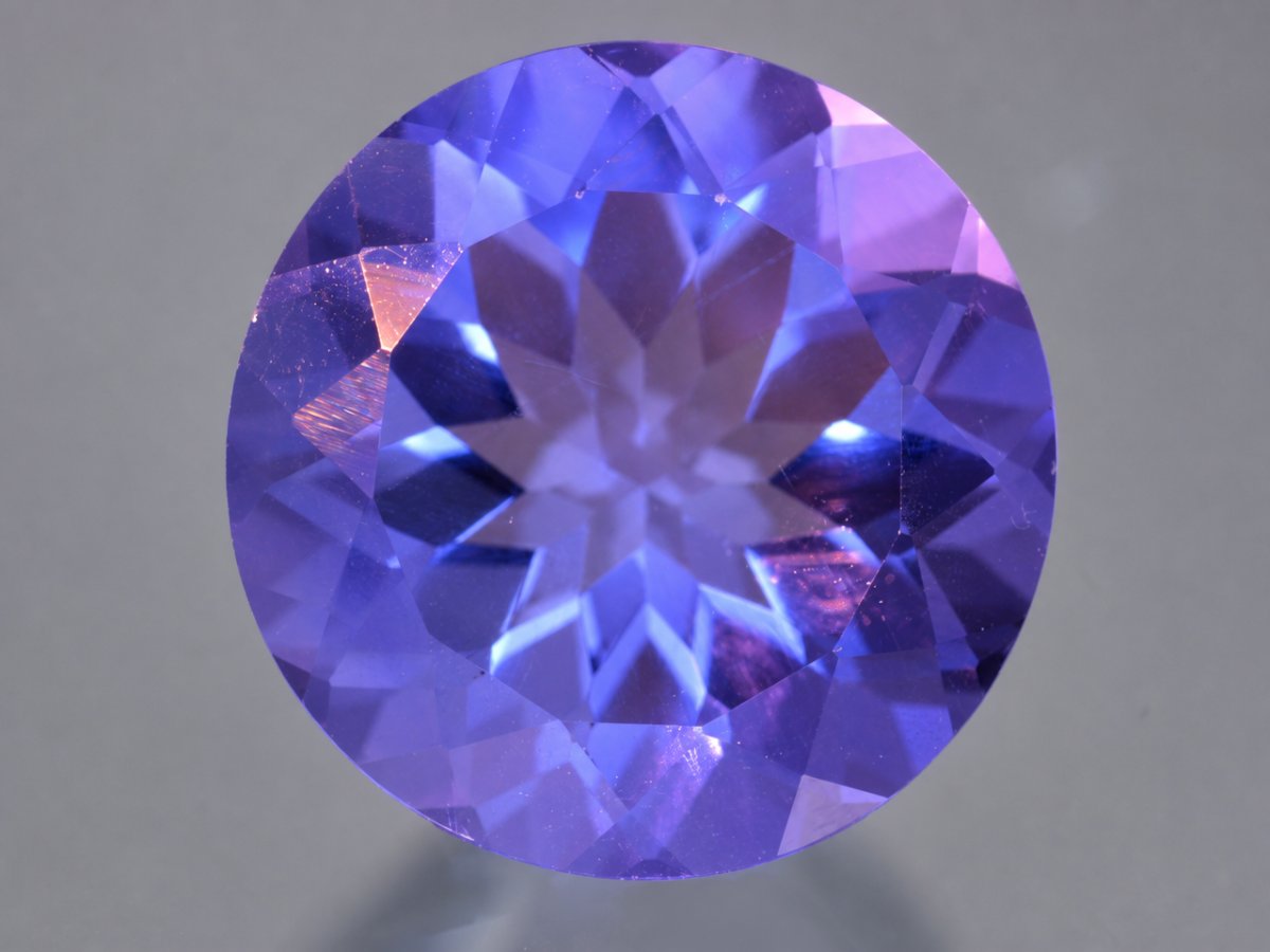 Close-up view of natural Color-Change Fluorite gemstones