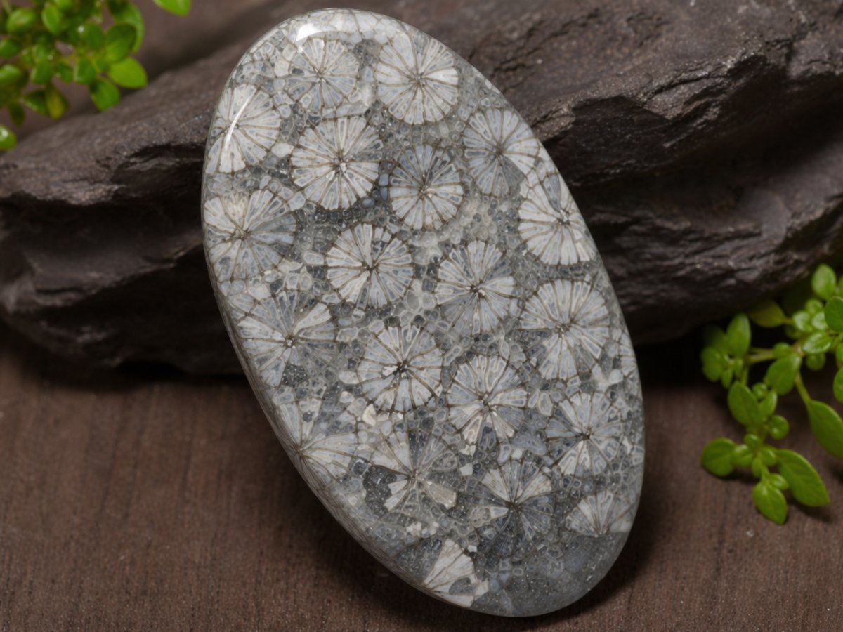 Close-up view of natural Coral gemstones