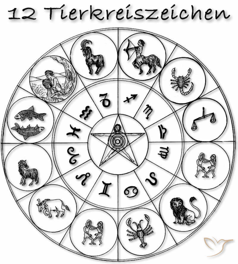 12 Tierkreiszeichen