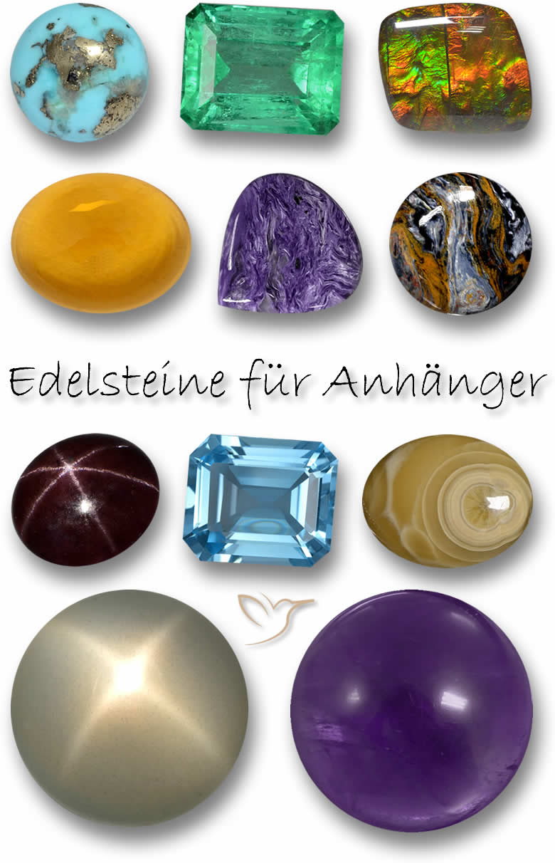 Edelsteine für Anhänger