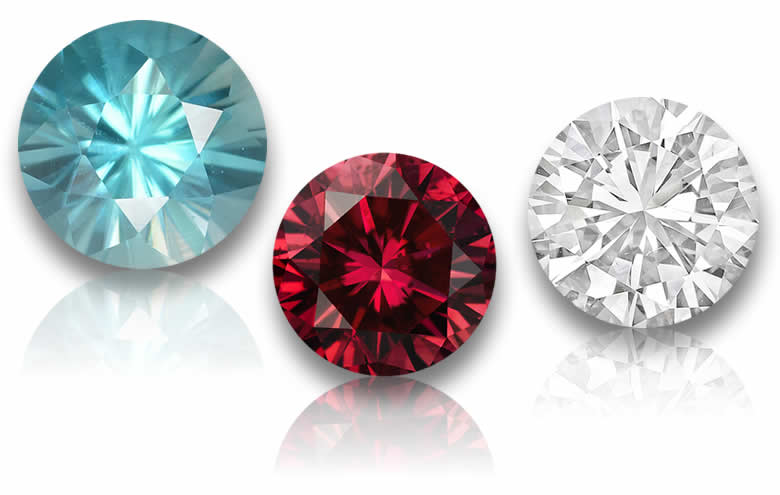 Diamond Cut Gemstones with Brilliant Faceting