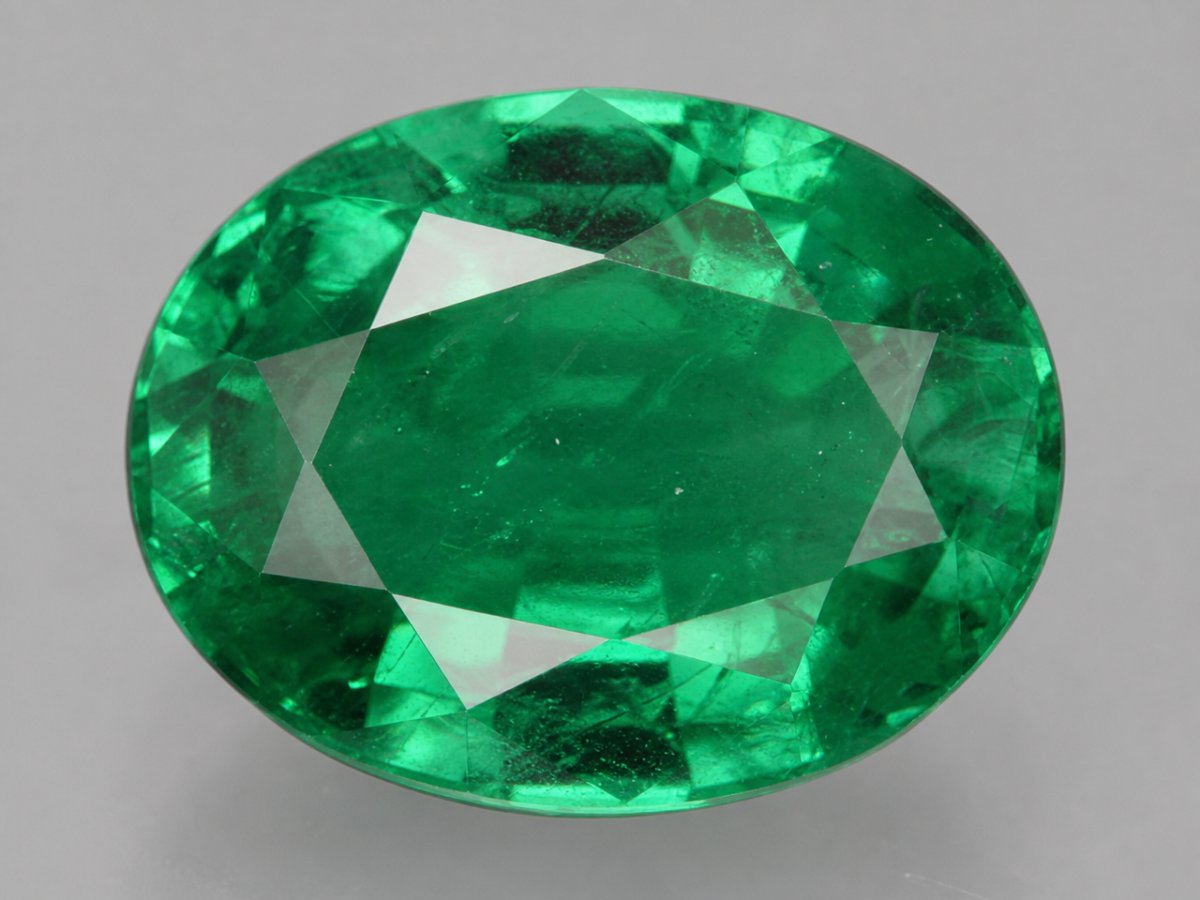 Close-up view of natural Emerald gemstones