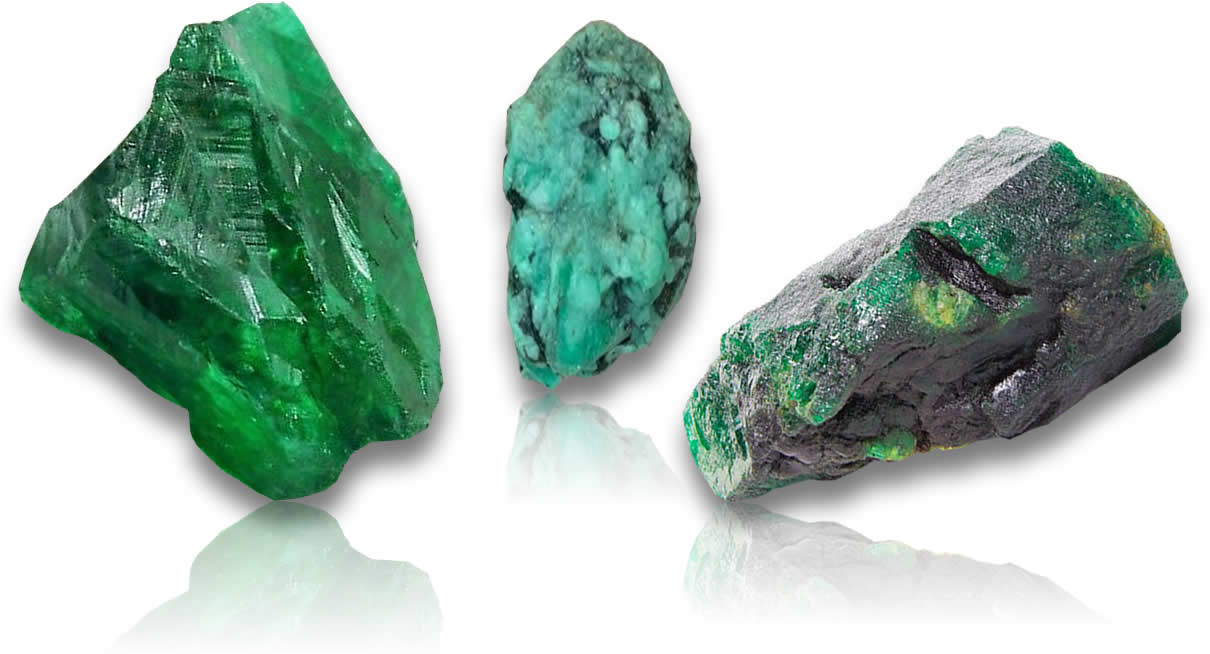 Rough Emerald Gemstones