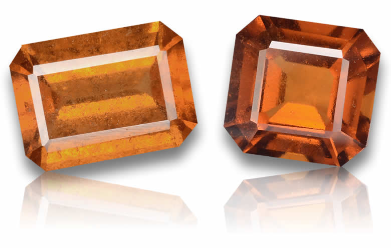 Emerald Cut Hessonite Garnet - Natural, Certified