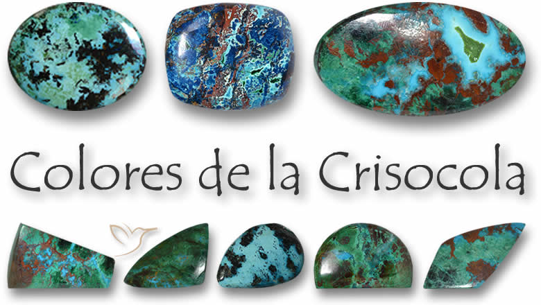 Información sobre la crisocola - Azules y verdes brillantes con patrones  vívidos