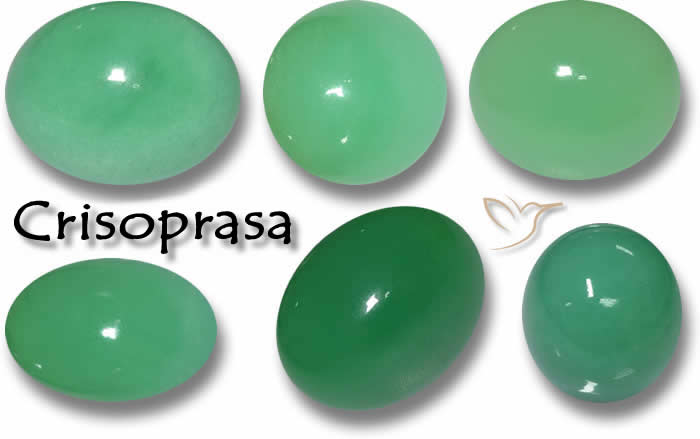 Piedras preciosas de crisoprasa en GemSelect