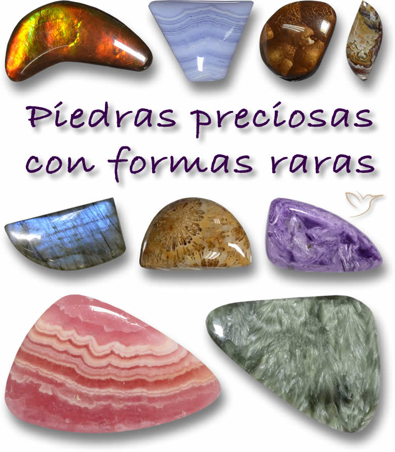 Piedras preciosas con formas raras para hacer joyería