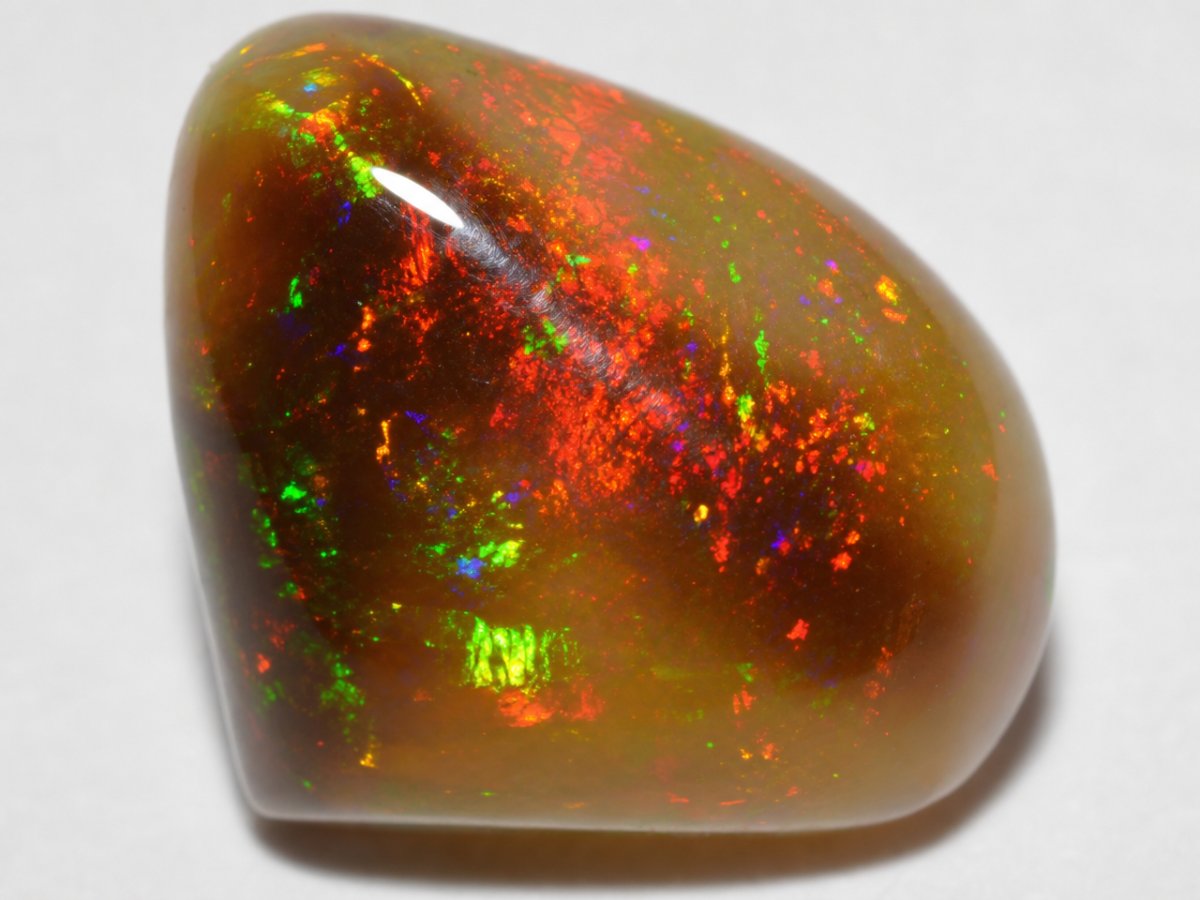 Close-up view of natural Ethiopian Opal gemstones