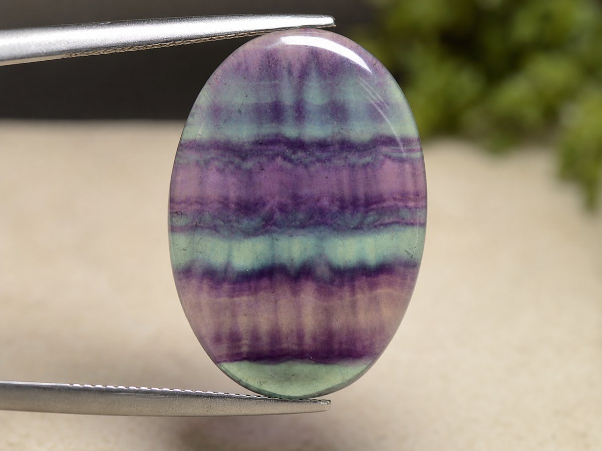 Close-up view of natural Fluorite gemstones