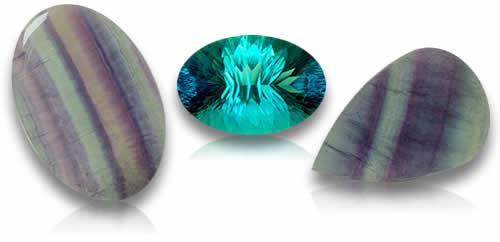 Pierres précieuses de fluorite