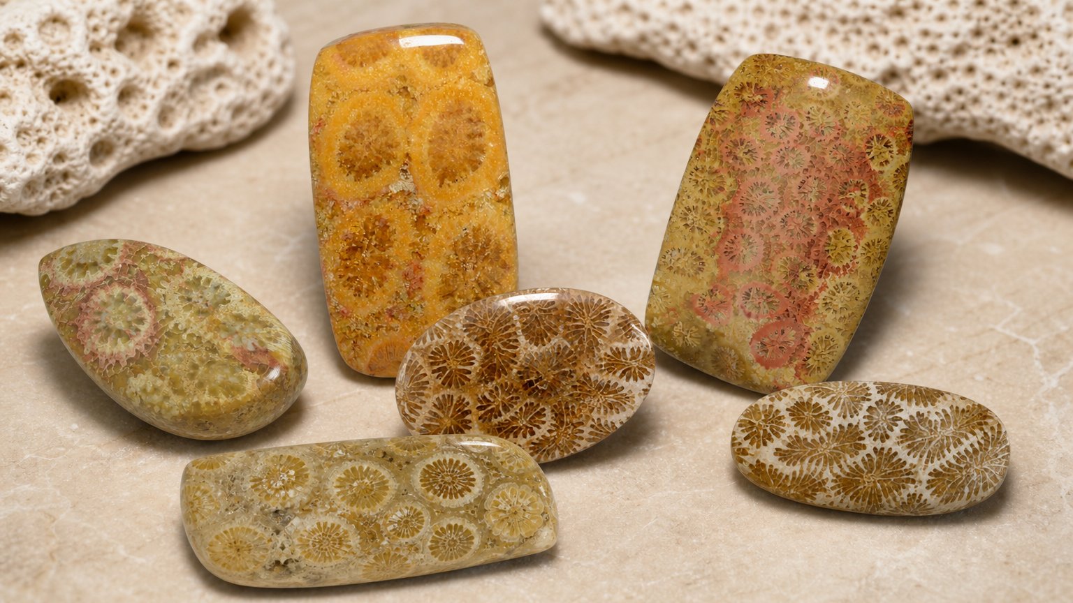Natural Fossil Coral gemstones - buying guide