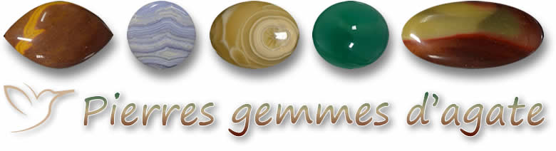 Pierres gemmes d'agate