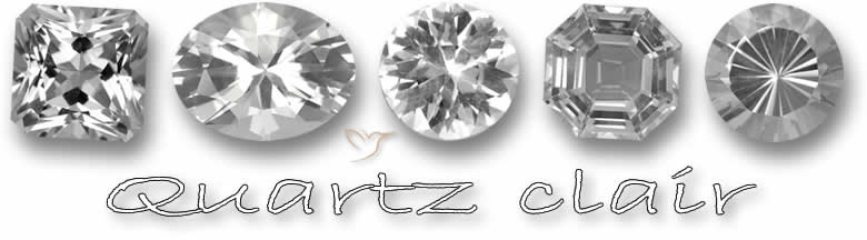 Pierres gemmes de quartz clair