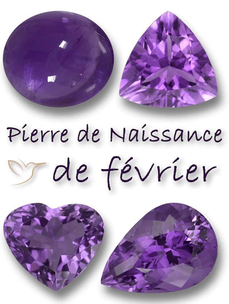 Pierres de naissance de février sur GemSelect