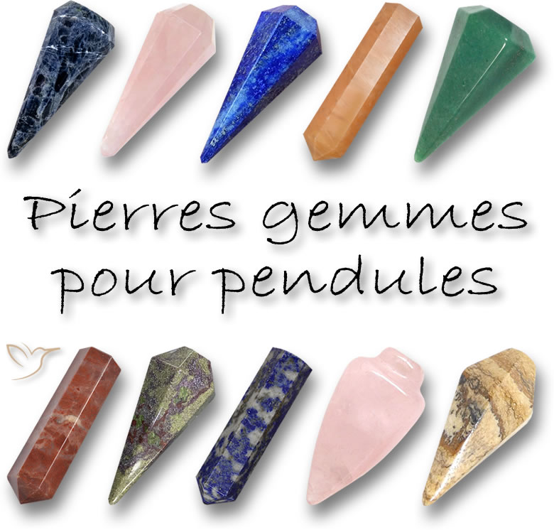 Pierres gemmes pour pendules