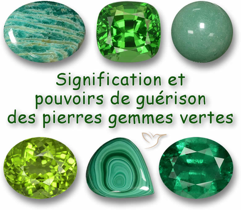 Signification et pouvoirs de guérison des pierres gemmes vertes 