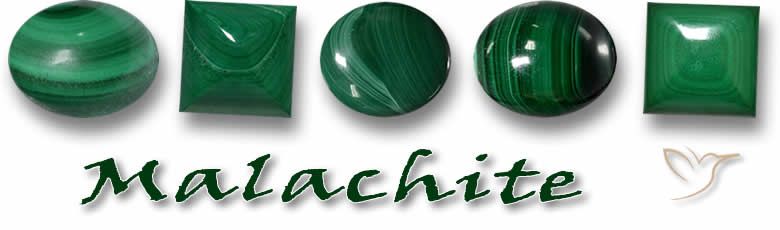 Pierres gemmes de malachite