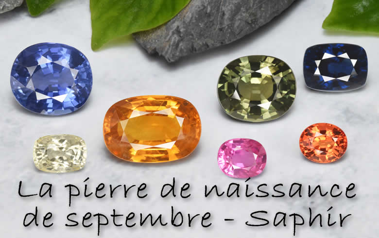 Pierres gemmes de saphir naturel