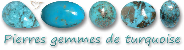 Pierres gemmes de turquoise