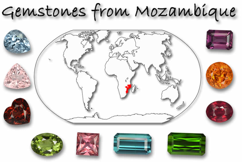 Gemstones found in Mozambique