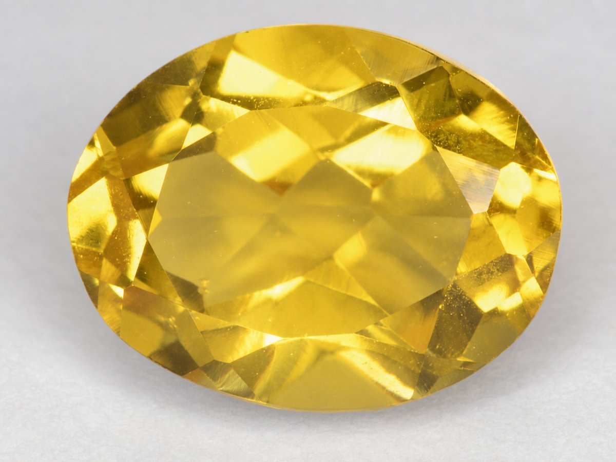 Close-up view of natural Golden Beryl gemstones