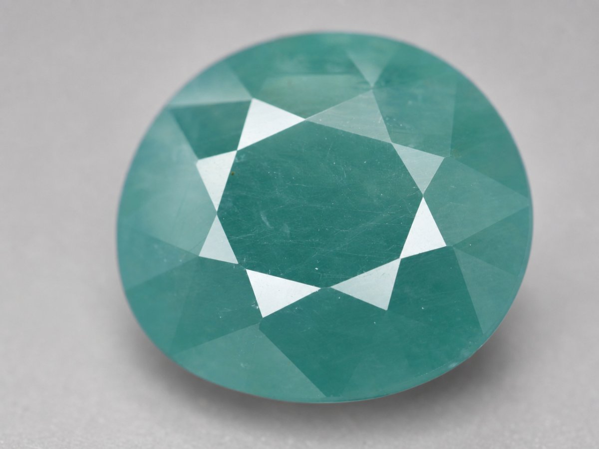 Close-up view of natural Grandidierite gemstones