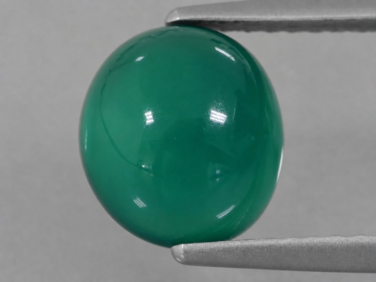 Close-up view of natural Green Agate gemstones