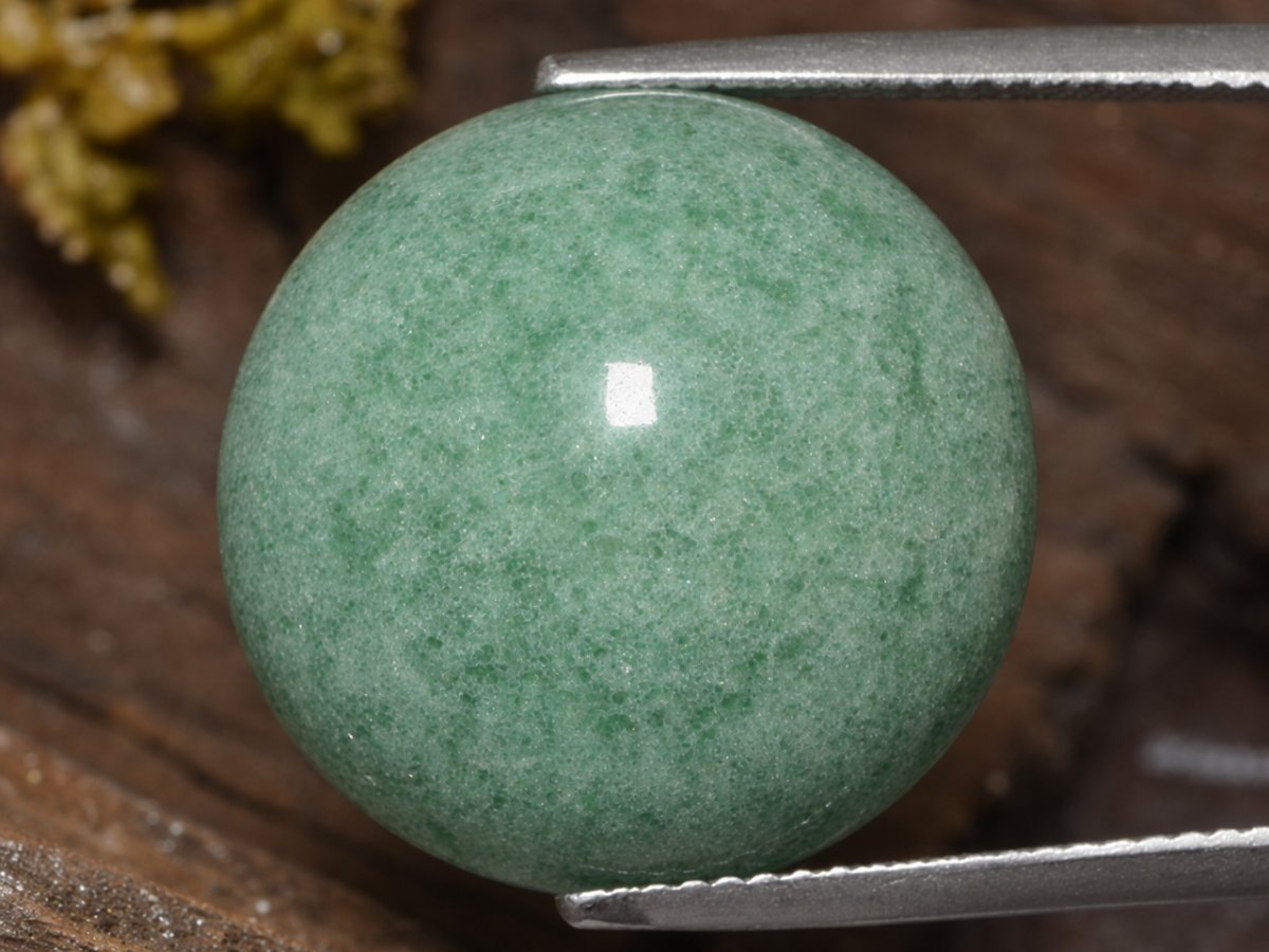 Close-up view of natural Green Aventurine gemstones