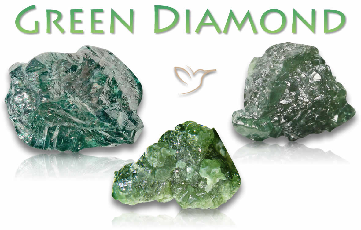 Rough Green Diamond Gemstones