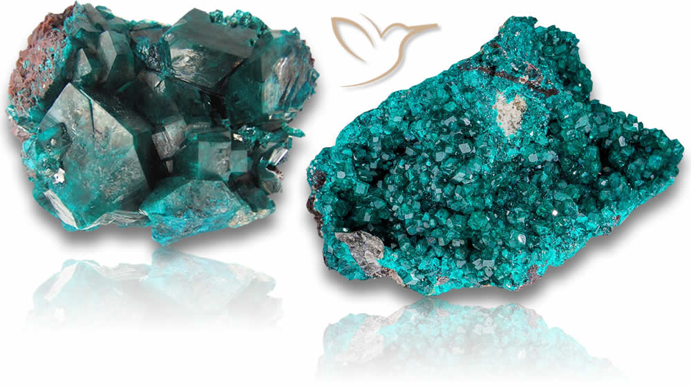 Green Dioptase Rough Stones
