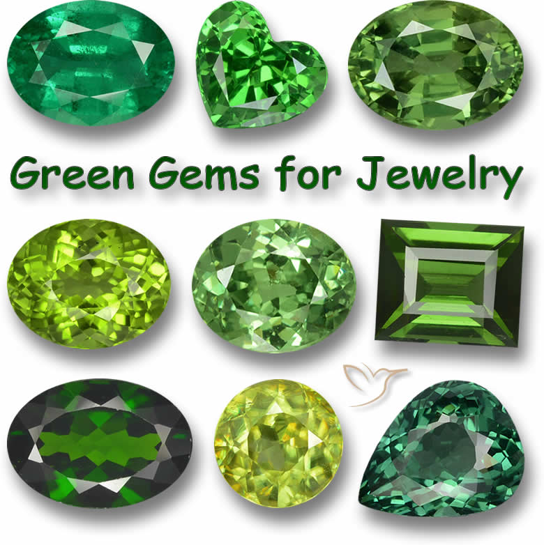 Green Gemstones Chart