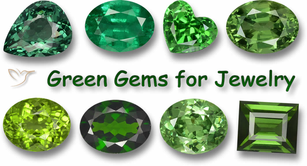 Green Gemstones for Jewelry for sale