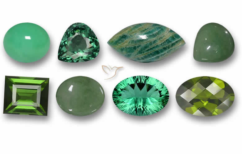 Green Round Gemstones for Jewelry Use