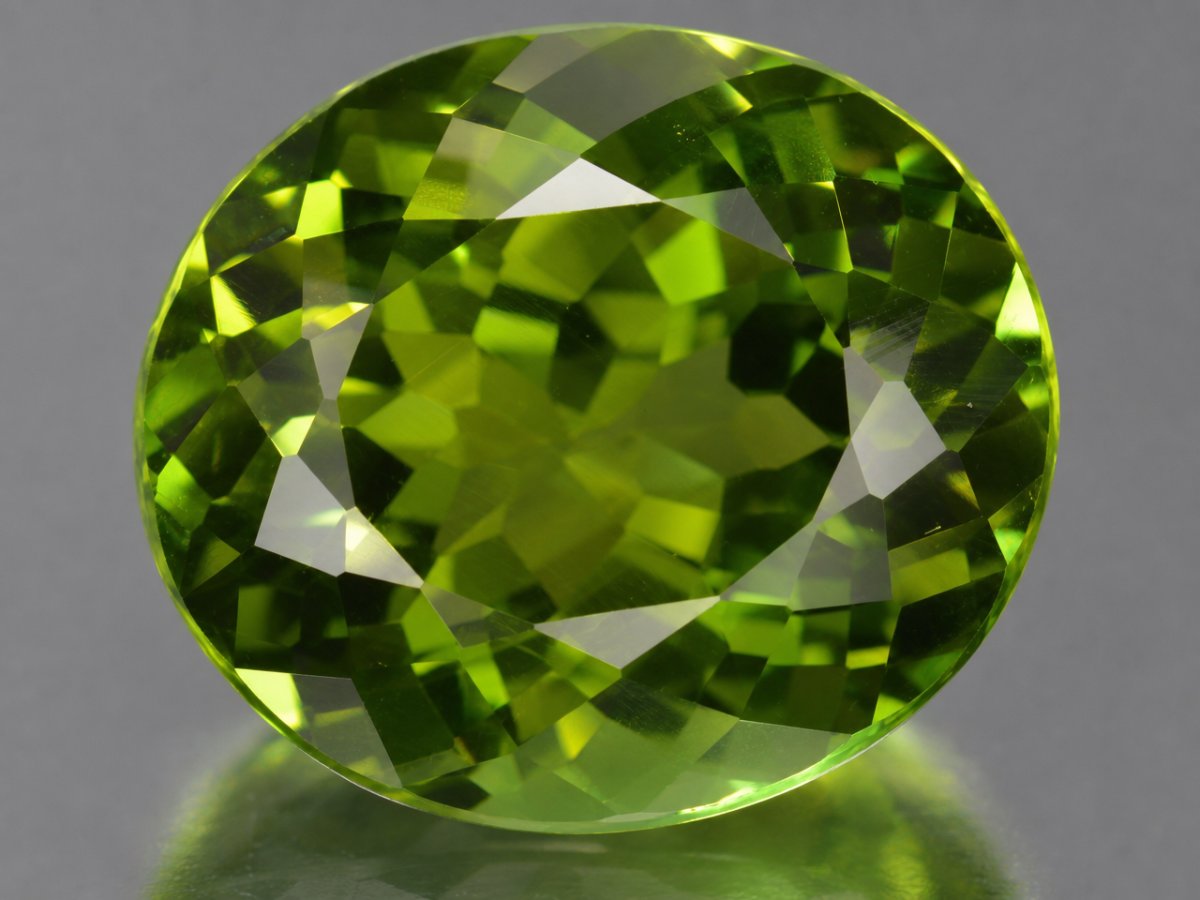 Close-up view of natural Green Tourmaline gemstones