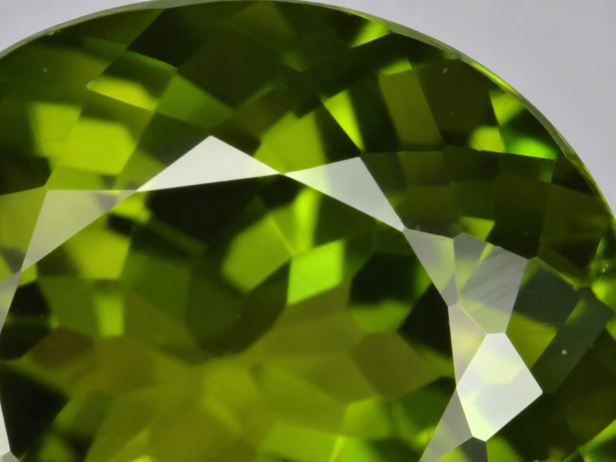 Close-up view of natural Green Tourmaline gemstones