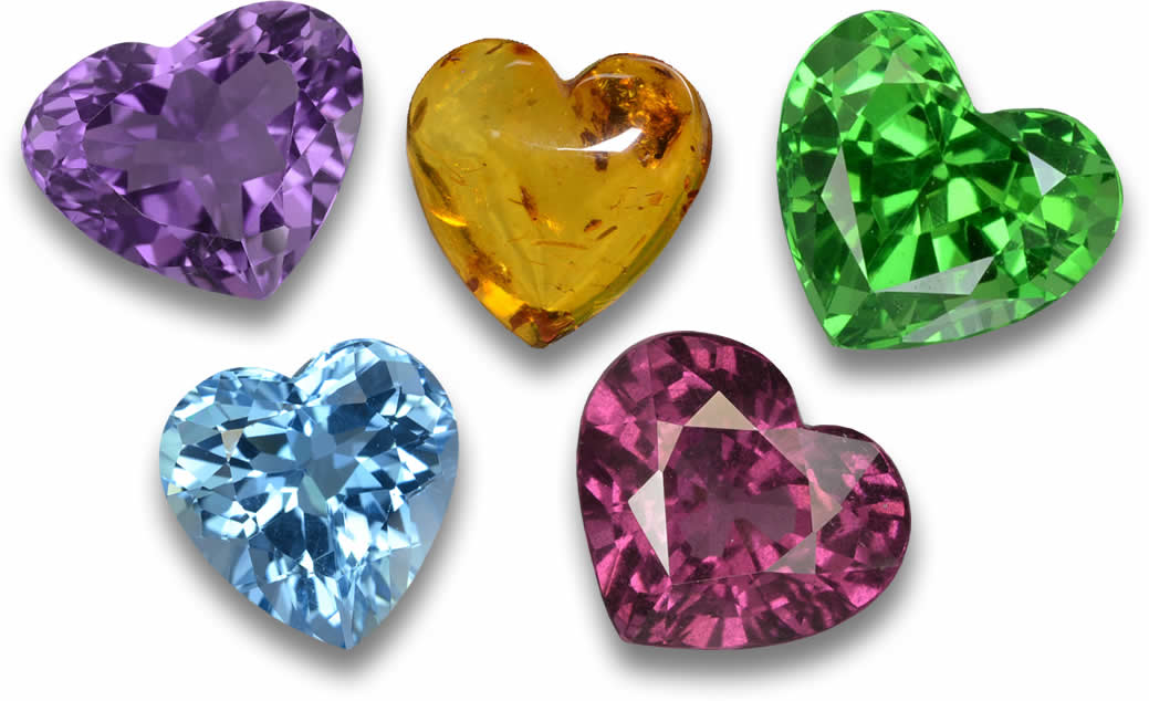 Heart shaped gems for sale