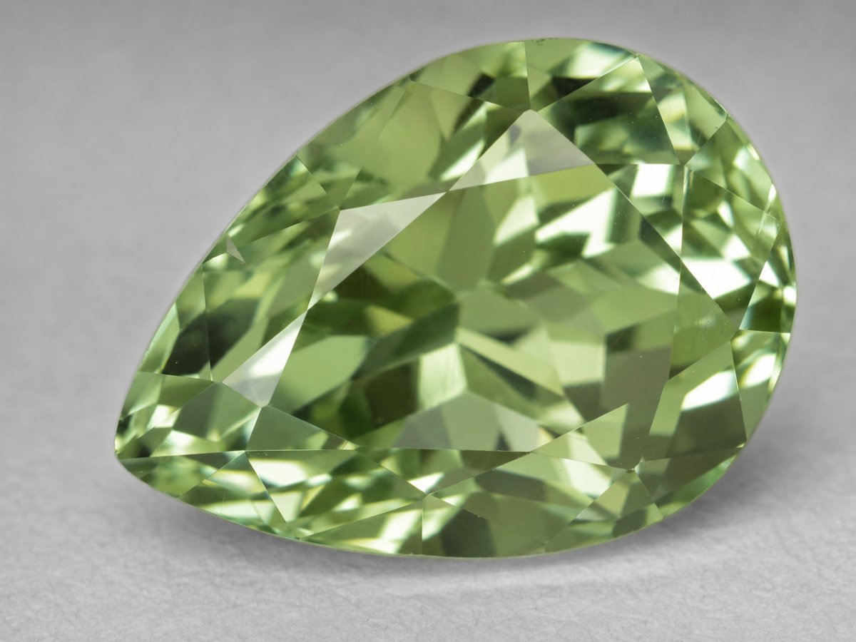 Close-up view of natural Hiddenite gemstones