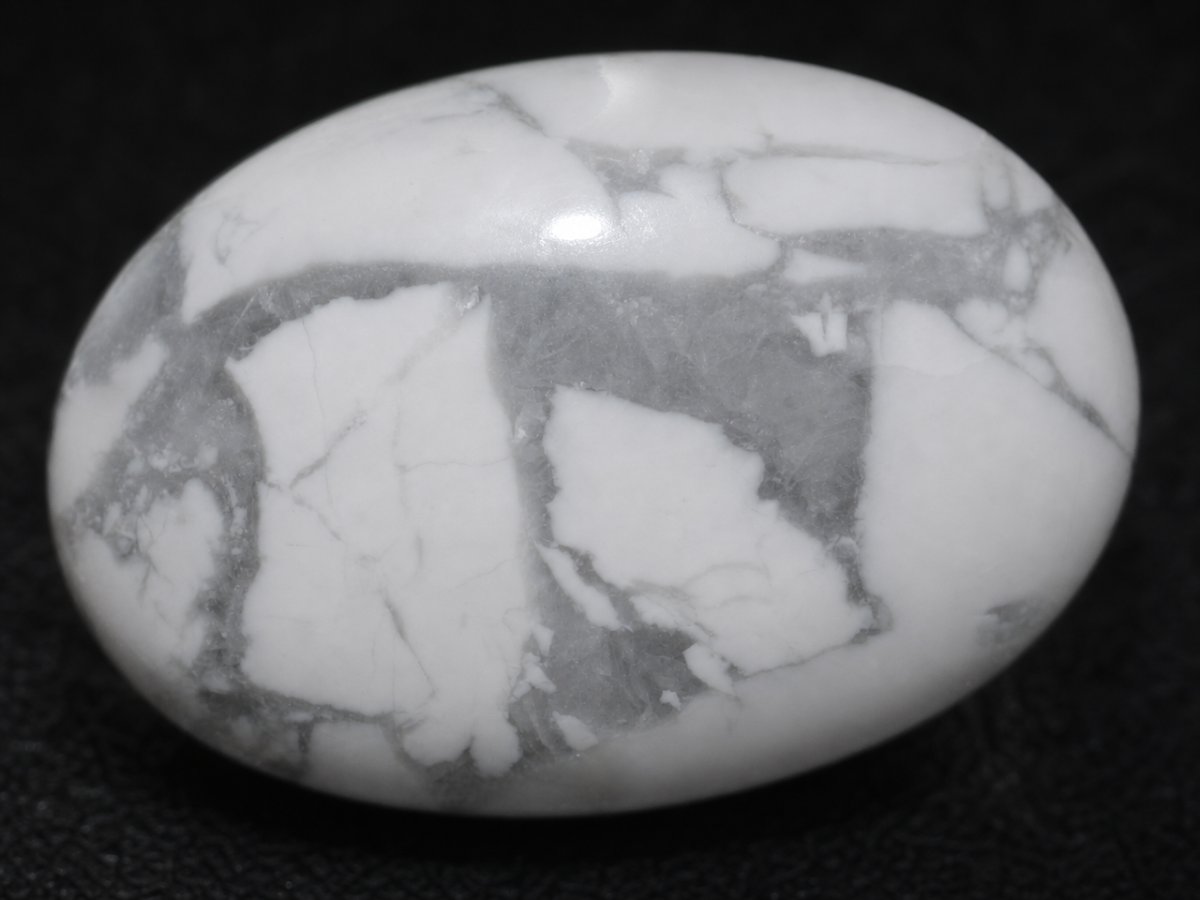 Close-up view of natural Howlite gemstones