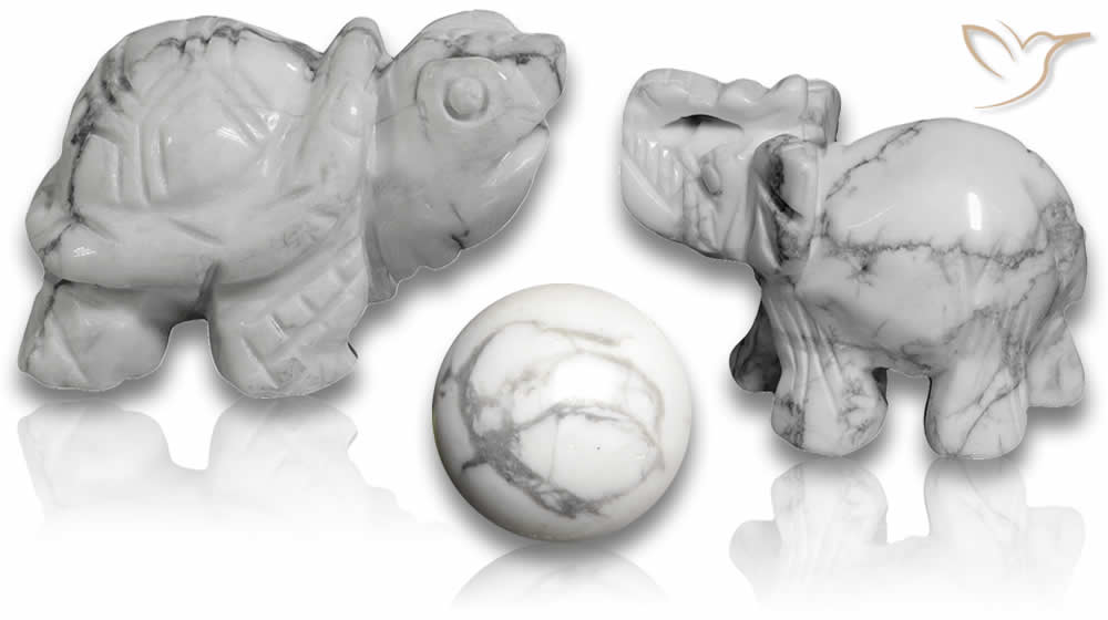 Howlite Carvings and Stones