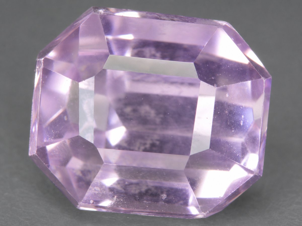 Close-up view of natural Kunzite gemstones