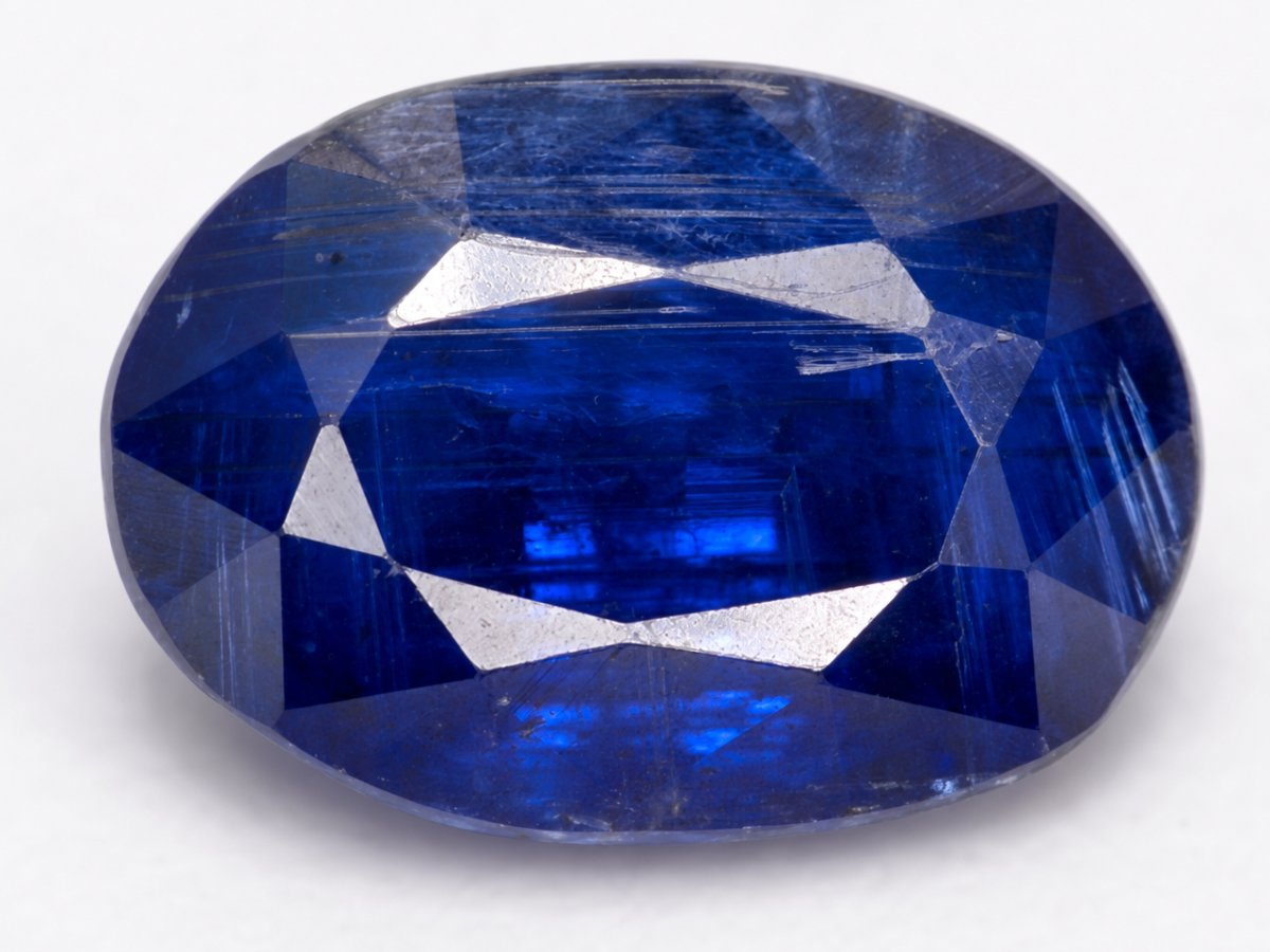 Close-up view of natural Kyanite gemstones