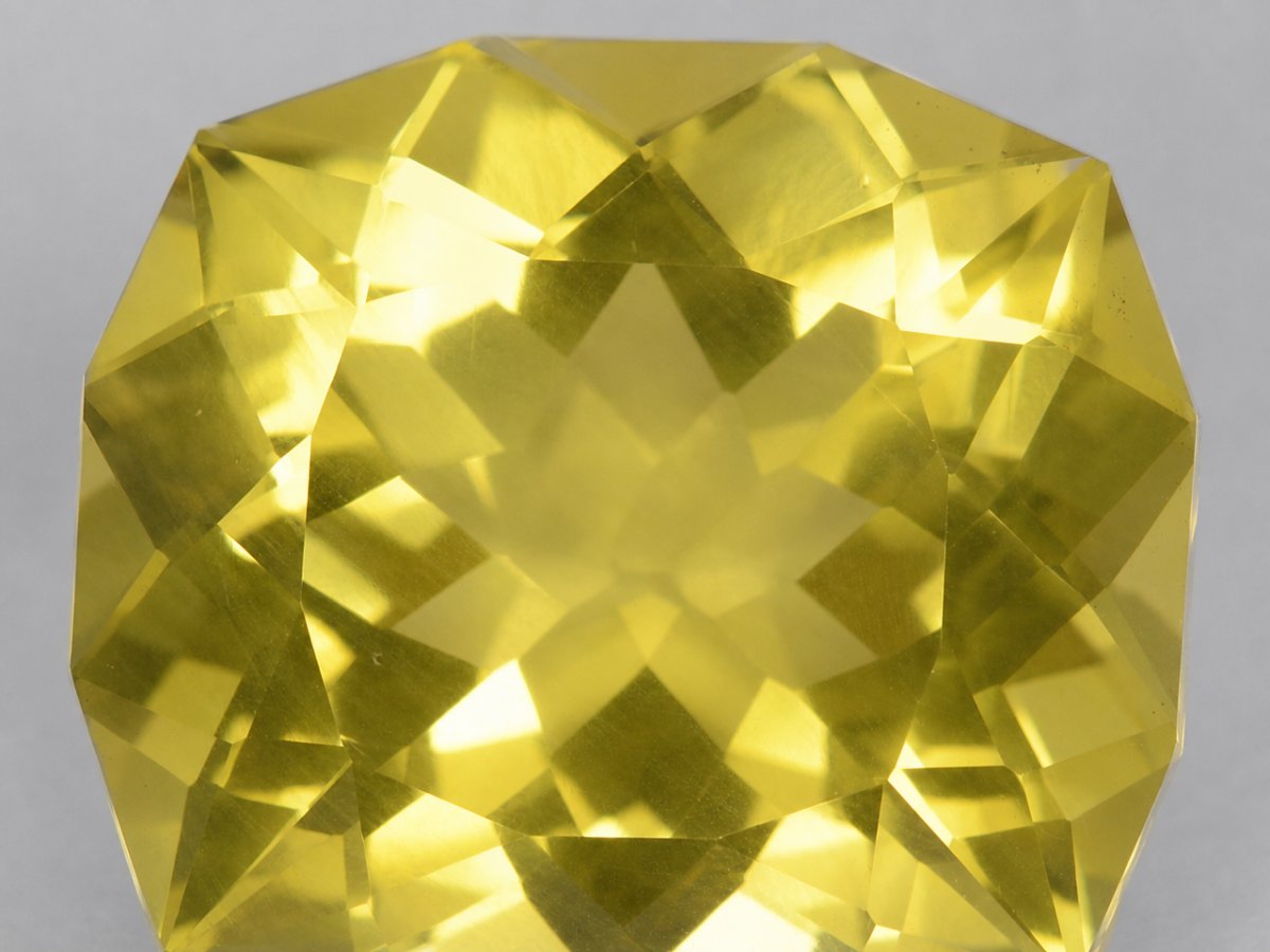 Close-up view of natural Lemon Quartz gemstones