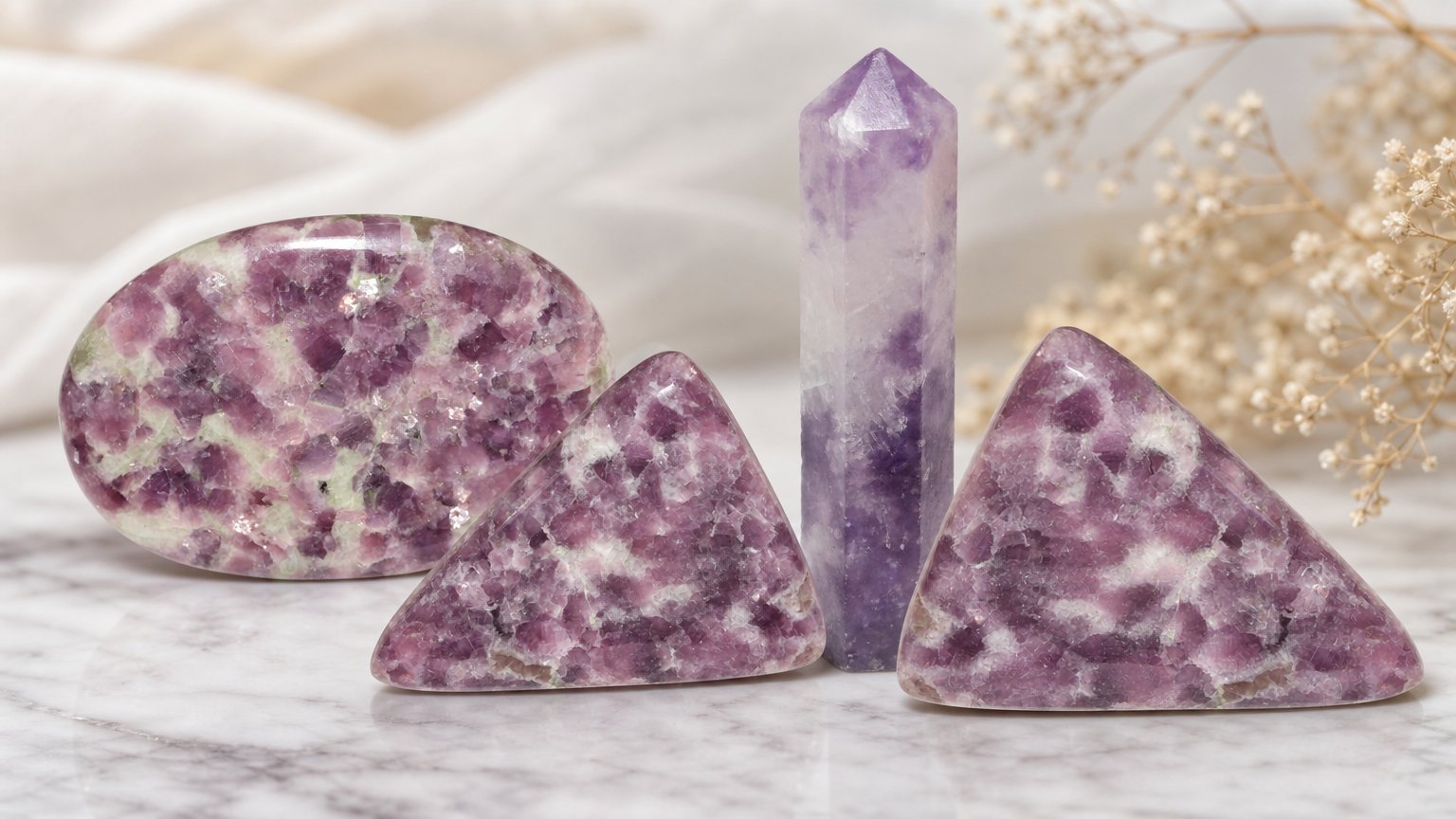 Natural Lepidolite gemstones - buying guide