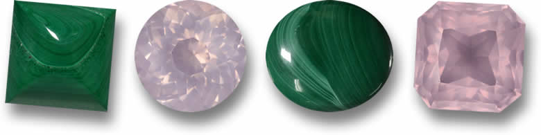 Malachite and Rose Quartz