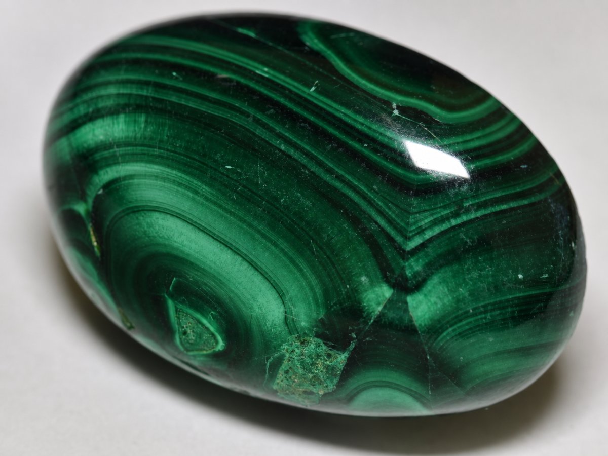 Close-up view of natural Malachite gemstones