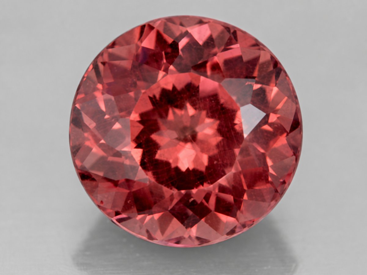 Close-up view of natural Malaya Garnet gemstones