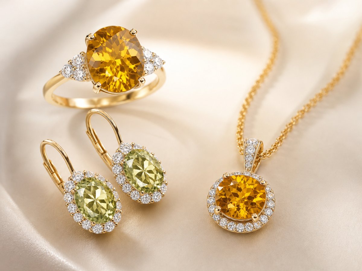 Mali Garnet gemstones shown in jewelry