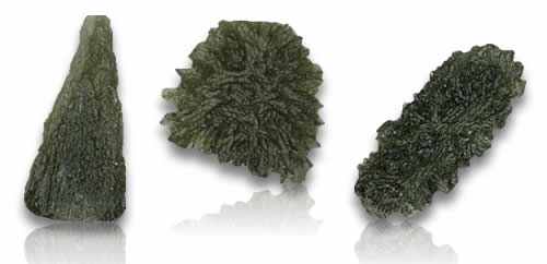 Pierres précieuses de moldavite