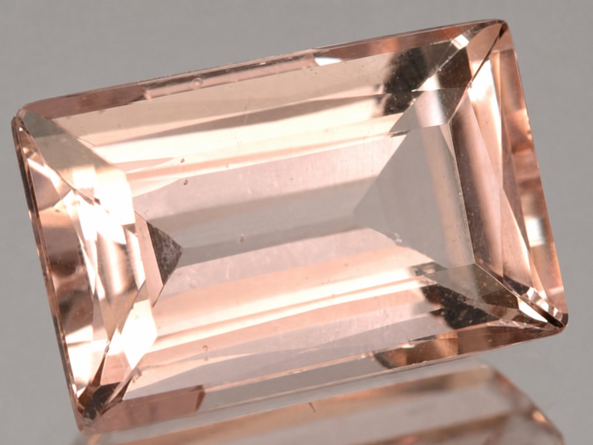 Close-up view of natural Morganite gemstones